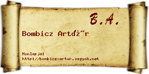 Bombicz Artúr névjegykártya